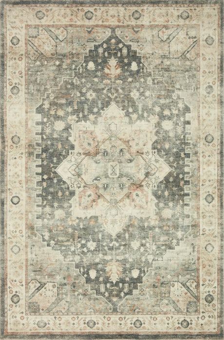 Loloi Rosette Ros-09 Slate/Ivory Rugs.