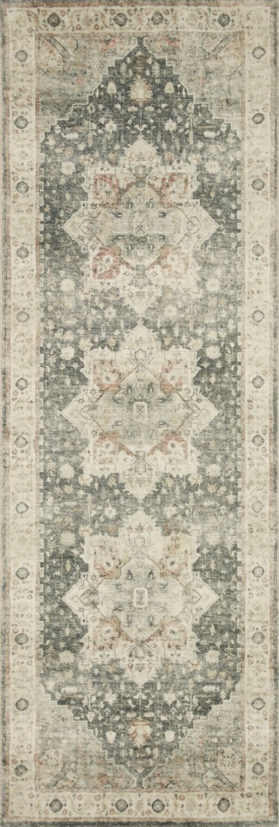 Loloi Rosette Ros-09 Slate/Ivory Rugs.