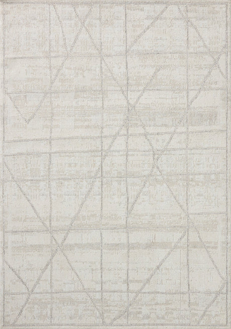 Loloi Roxie ROX-01 Contemporary Power Loomed Ivory, Graphite Rug