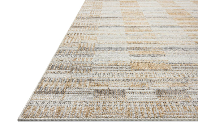 Loloi Roxie ROX-03 Contemporary Power Loomed Granite, Gold Rug