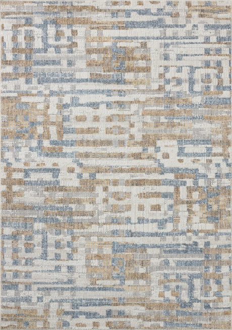 Loloi Roxie ROX-04 Contemporary Power Loomed Ivory, Denim Rug