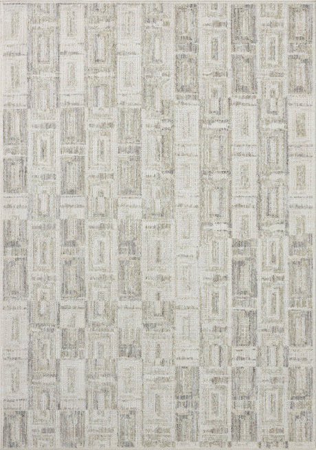 Loloi Roxie ROX-07 Contemporary Power Loomed Bone, Sage Rug