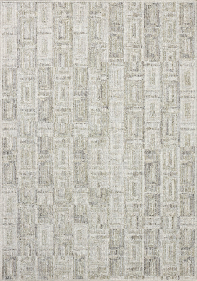 Loloi Roxie ROX-07 Contemporary Power Loomed Bone, Sage Rug