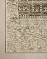 Loloi Saylor SAY-05 Ivory / Earth Rug - corner on wood
