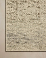 Loloi Saylor SAY-07 Ivory / Fog Rug - corner on wood