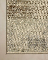 Loloi Saylor SAY-08 Smoke / Ivory Rug - corner on wood