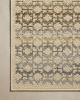 Loloi Saylor SAY-09 Ivory / Multi Rug - corner on wood