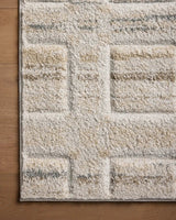 Loloi Silas Sla-04 Bone/Multi Rug - corner on wood