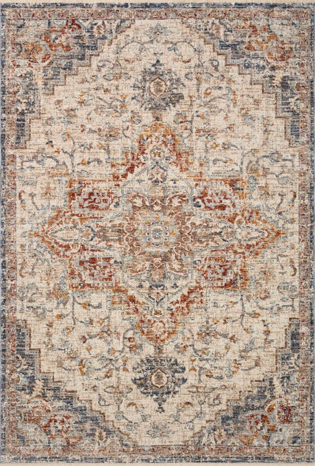 Loloi Sorrento Sor - 05 Ivory/Fiesta Rug - Loloi - sorrsor - 05ivfd2030