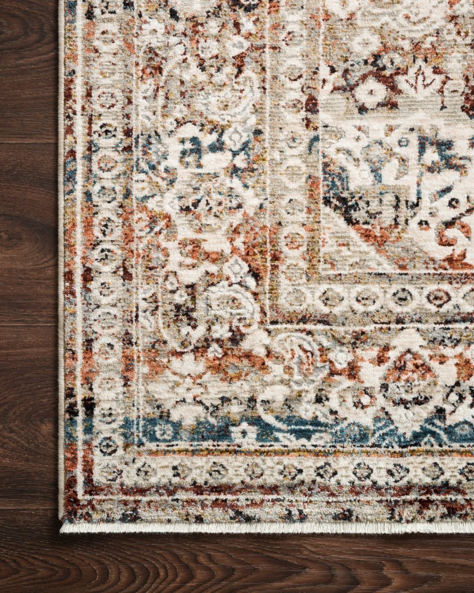 Loloi Theia The - 05 Taupe/Brick Rug - Loloi - theithe - 05tabk2037