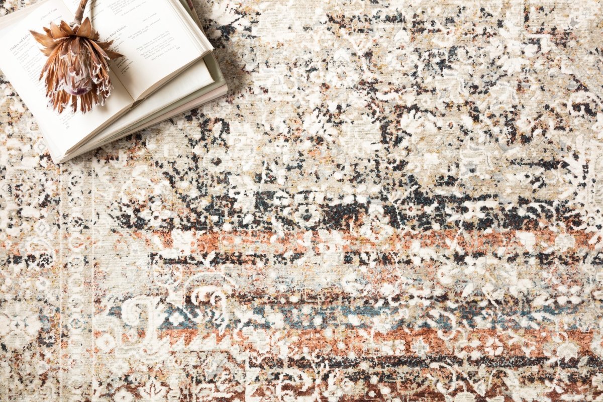 Loloi Theia The - 05 Taupe/Brick Rug - Loloi - theithe - 05tabk2037