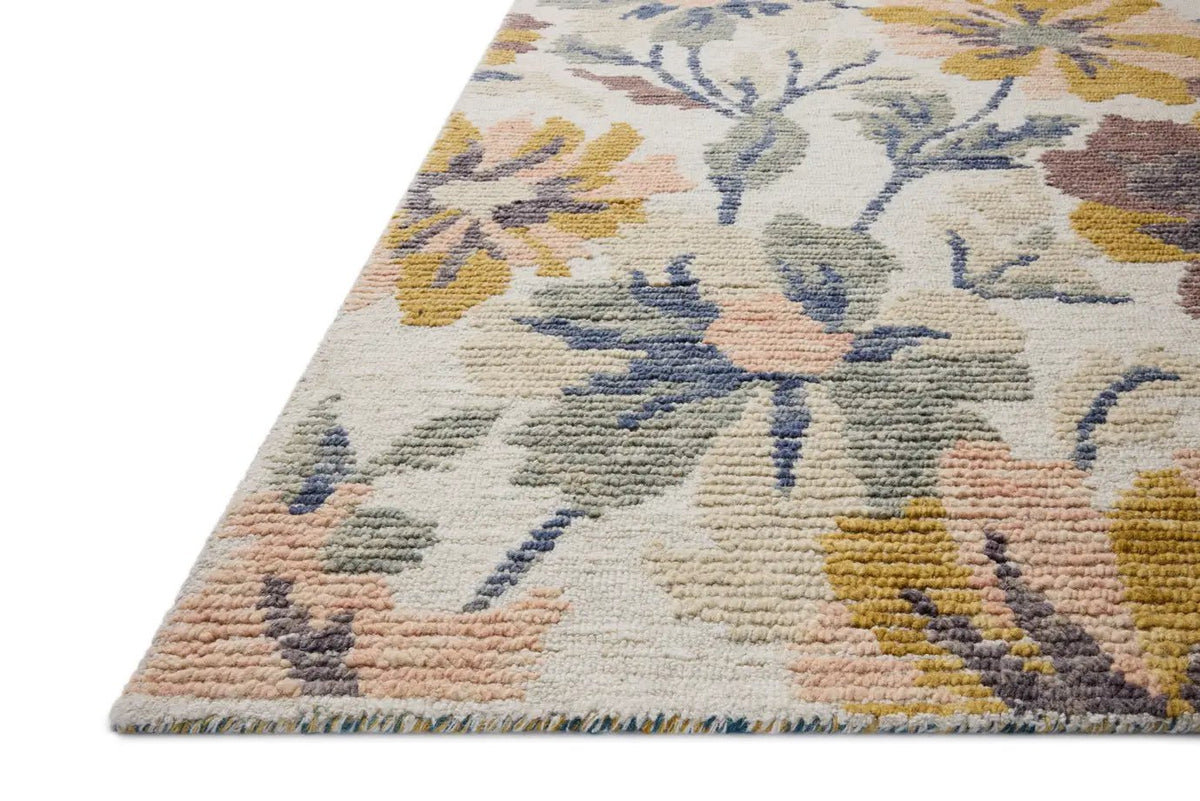 Loloi Tilly TIL-03 Bone / Multi Rug - rug corner