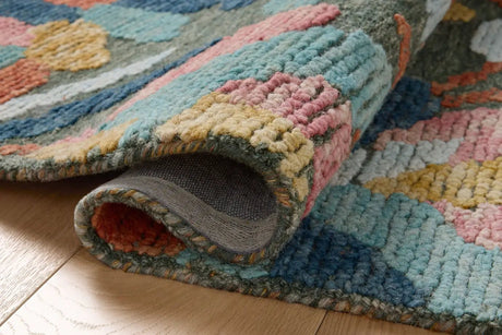 Loloi Tilly TIL-05 Green / Multi Rug - pile height