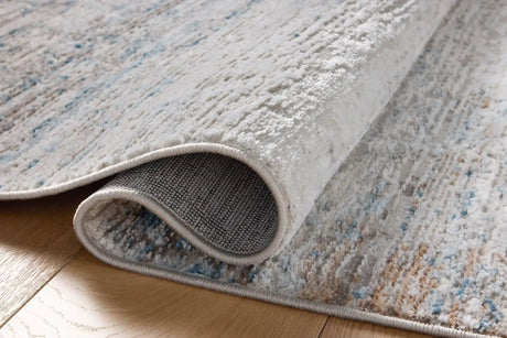 Loloi Townes TOW-04 Ivory / Sky Rug - pile height