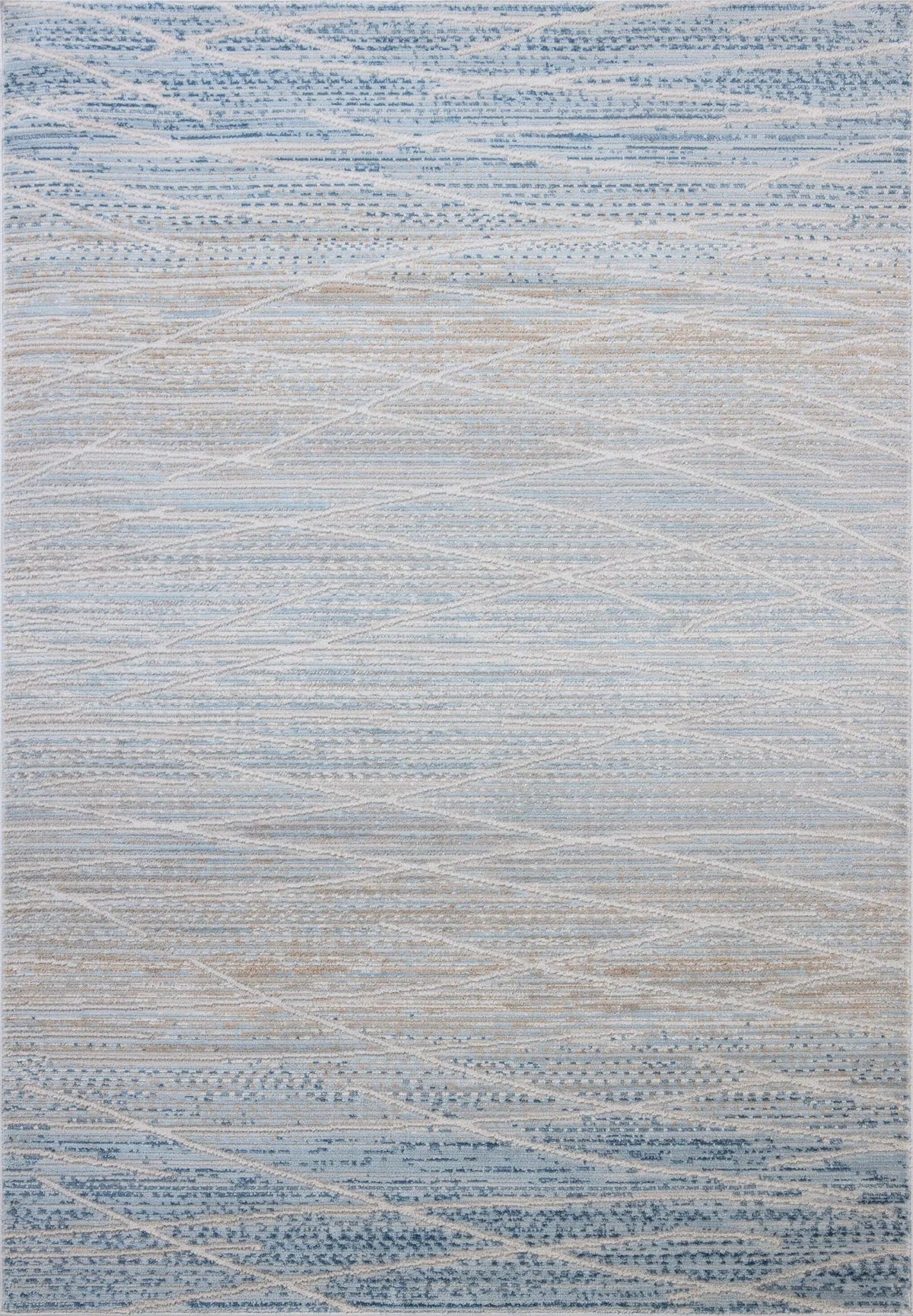 Loloi Townes TOW-07 Natural / Sky Rug - main flat
