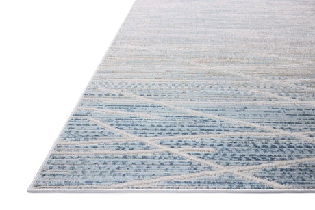 Loloi Townes TOW-07 Natural / Sky Rug - rug corner