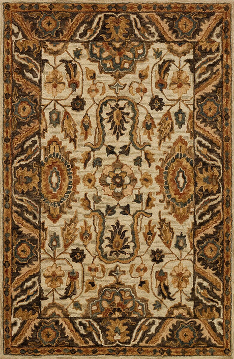 Loloi Victoria Vk - 02 Ivory / Dk Taupe Rugs - Loloi - vitrvk - 02ivdt2339