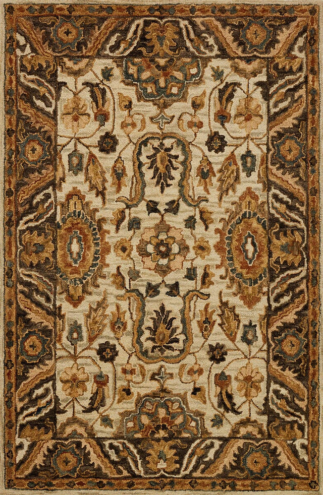 Loloi Victoria Vk - 02 Ivory / Dk Taupe Rugs - Loloi - vitrvk - 02ivdt2339