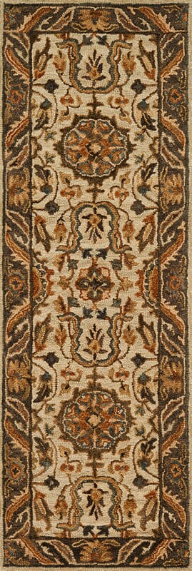 Loloi Victoria Vk - 02 Ivory / Dk Taupe Rugs - Loloi - vitrvk - 02ivdt2676