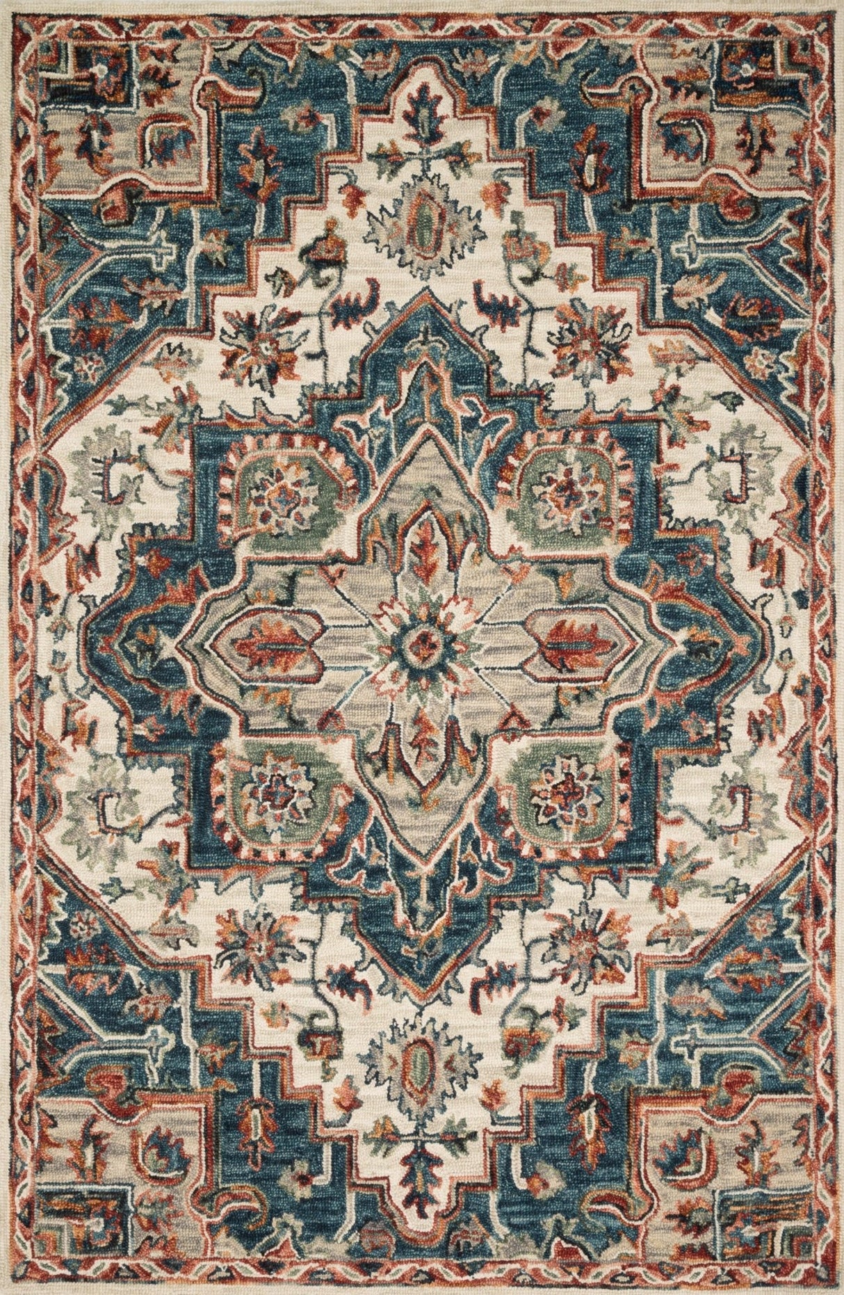 Loloi Victoria Vk - 16 Blue/Red Rug - Loloi - vitrvk - 16bbre2339