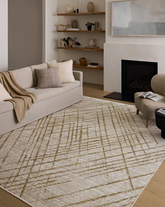 Loloi Wade Wae-04 Beige/Gold Rug.