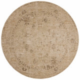Loloi Willa WIA-08 Wheat / Natural Power Loomed Rug - round flat