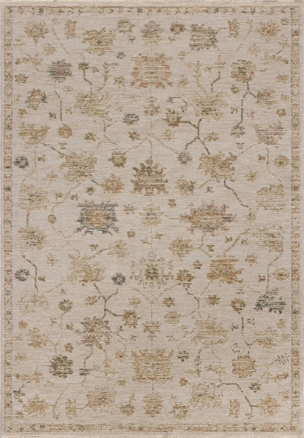 Loloi Willa WIA-11 Bone / Multi Power Loomed Rug - main flat