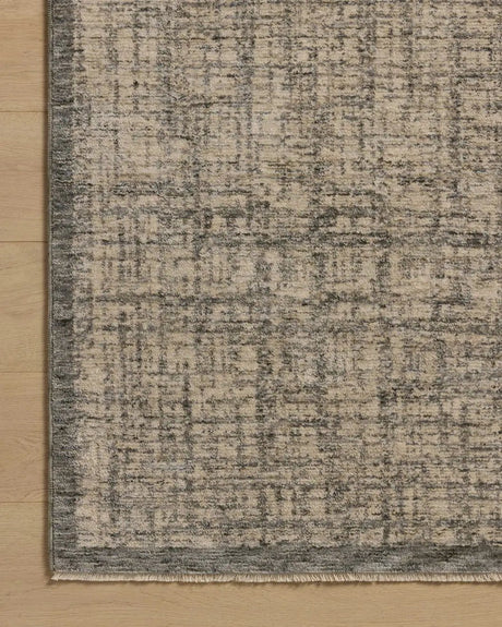 Loloi Winston WIT-01 Denim / Bone Rug - corner on wood