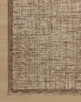 Loloi Winston WIT-01 Earth / Bone Rug - corner on wood