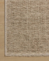 Loloi Winston WIT-01 Taupe / Bone Rug - corner on wood