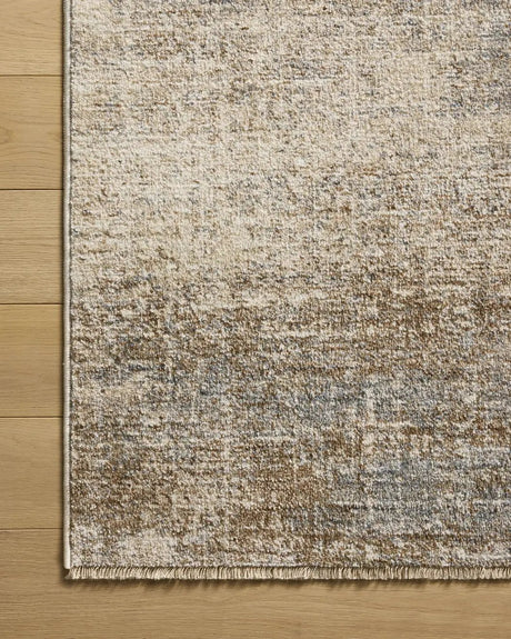 Loloi Winston WIT-02 Sky / Earth Rug - corner on wood
