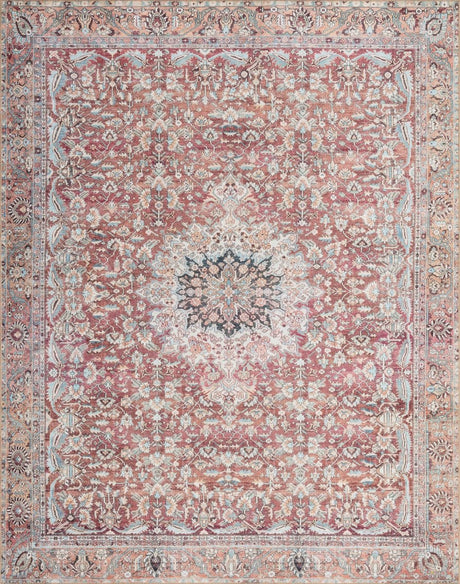 Loloi Wynter Wyn-05 Tomato/Teal Rugs.