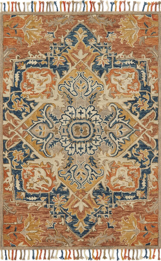 Loloi Zharah Zr-10 Rust / Blue Rugs.