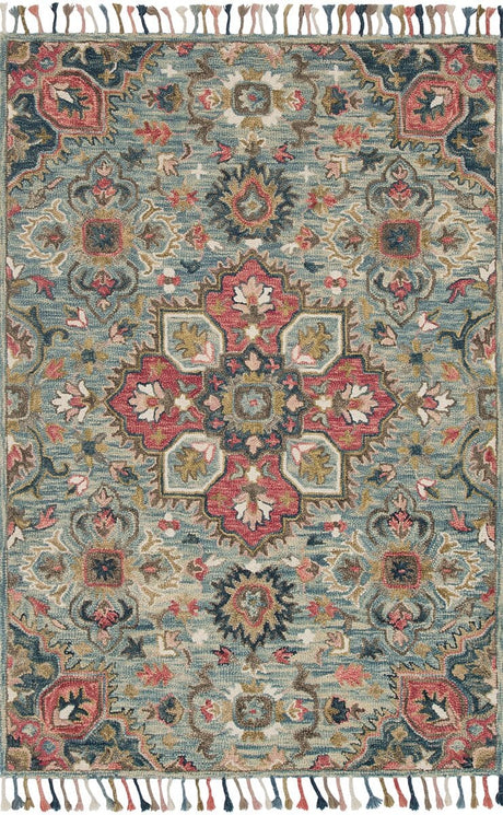 Loloi Zharah Zr-13 Light Blue / Multi Rugs.