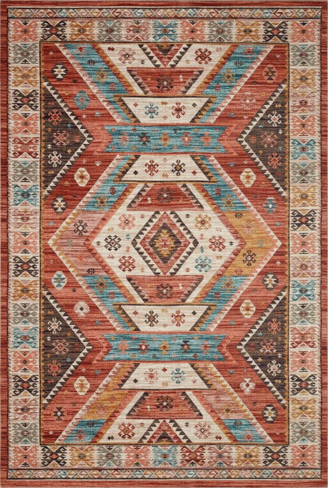 Loloi Zion Zio-05 Red/Multi Rugs.