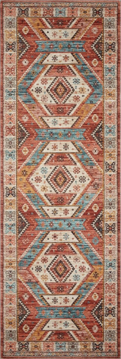 Loloi Zion Zio-05 Red/Multi Rugs.