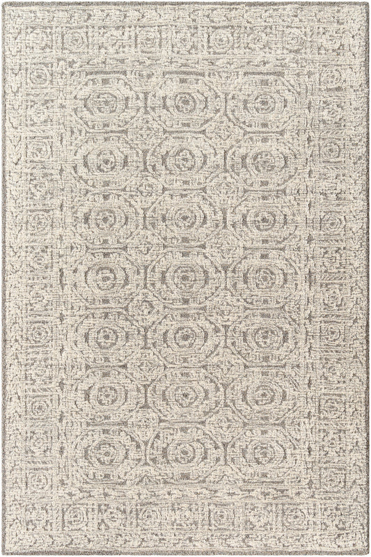 Surya Louvre Lou-2309 Ash, Light Grey, Slate Grey Taupe, Pearl, Pewter Area Rug