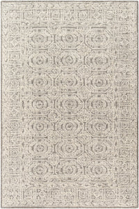 Surya Louvre Lou-2309 Ash, Light Grey, Slate Grey Taupe, Pearl, Pewter Area Rug