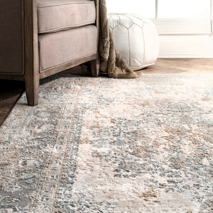 Nuloom Vintage Jodee Cfdr04B Silver Area Rug