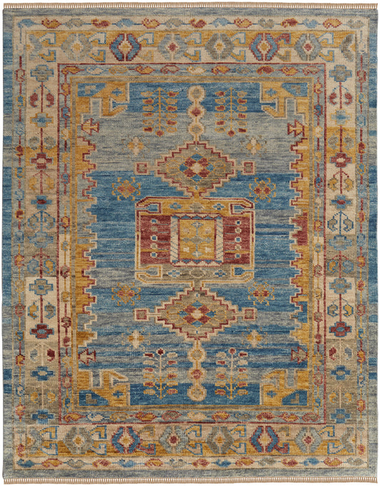Feizy Fillmore Fil6944F Blue/Yellow/Red Area Rug