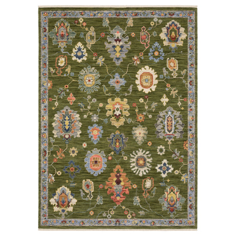 Oriental Weavers Sphinx LUCCA 2863E Green Floral Rugs