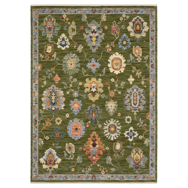 Oriental Weavers Sphinx LUCCA 2863E Green Floral Rugs