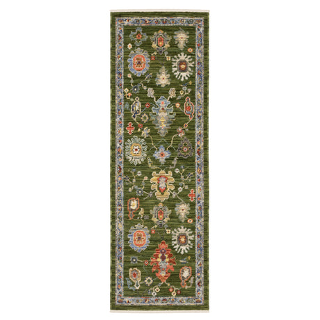 Oriental Weavers Sphinx LUCCA 2863E Green Floral Rugs