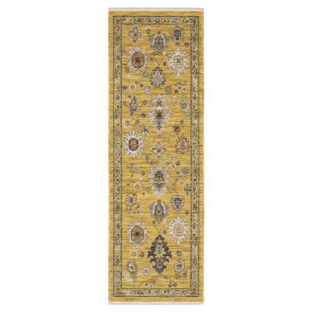 Oriental Weavers Sphinx LUCCA 2863G Yellow Floral Rugs