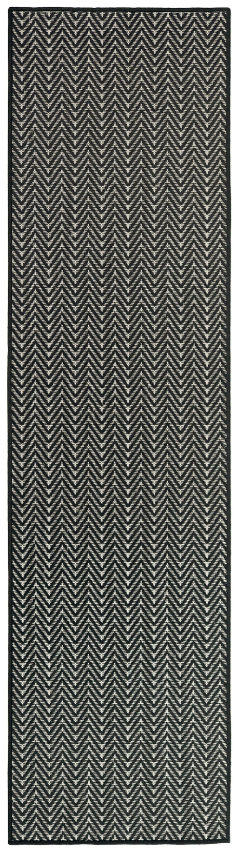 Nourison Horizon Indoor/Outdoor HOZ02 Black Contemporary Area Rugs