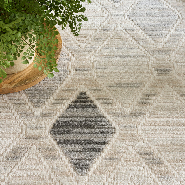 Nourison Serenity Home SRH08 Beige Grey Contemporary Area Rugs