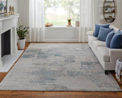 Feizy Zarah Zrh8917F Gray/Taupe/Blue Area Rug