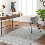 Surya Lily Lyi-2306 Beige, Charcoal, Bright Blue, Medium Brown Rug.
