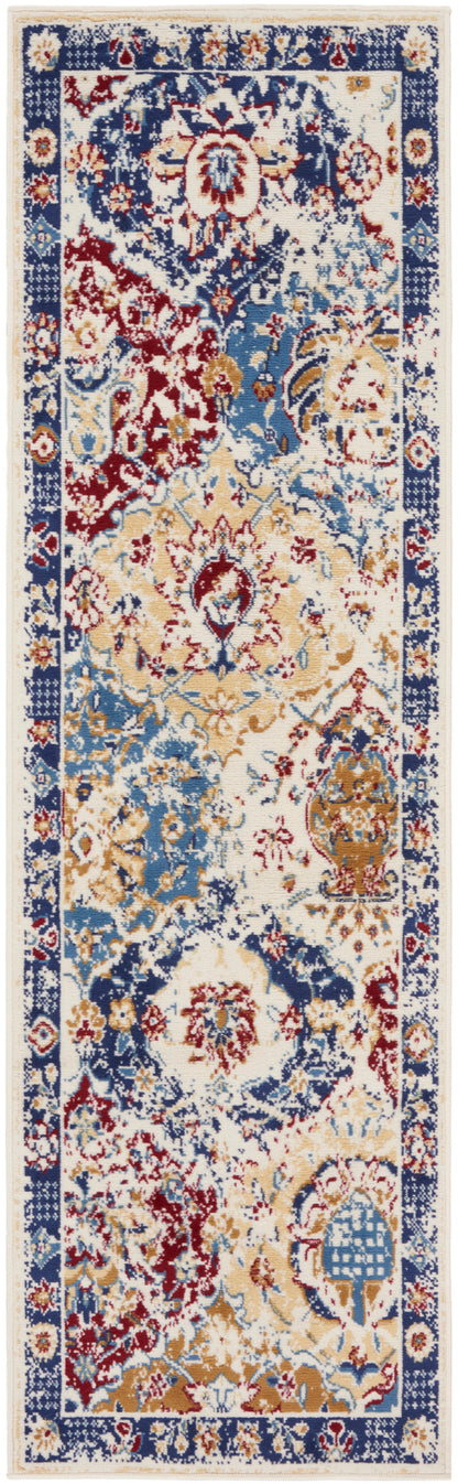 Nourison Grafix Grf31 Blue Multicolor Area Rug