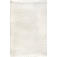 Nuloom Risette Geometric Shag Ozdn19A Beige Area Rug